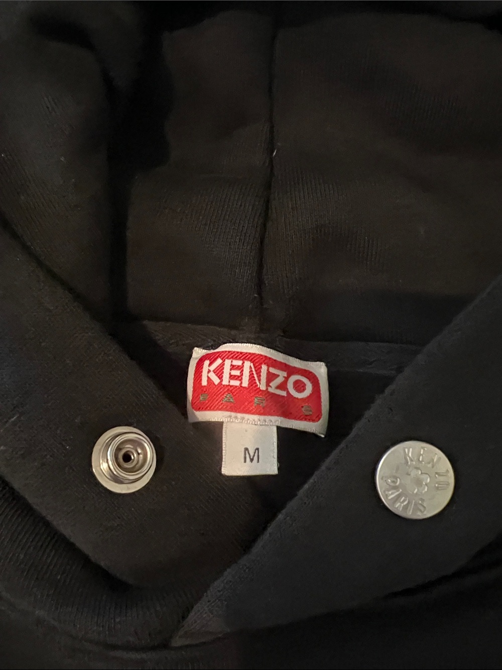 Kenzo Black Hoodie with chest and back print. - Picture 3 of 4